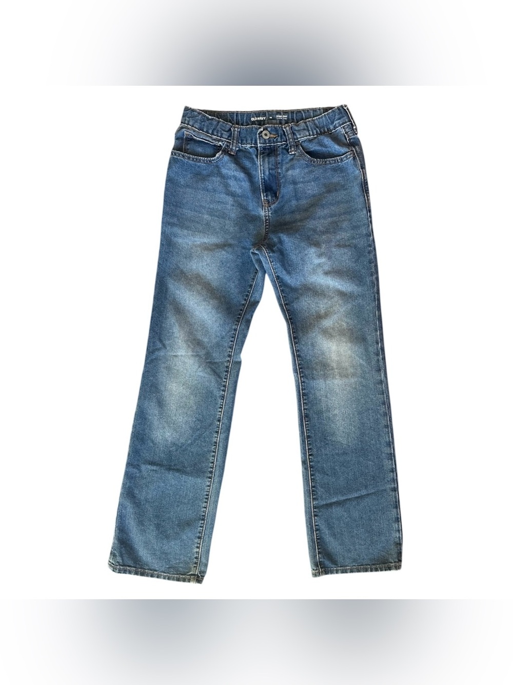 Old Navy Size 16 Boys medium Wash blue straight cut denim jeans